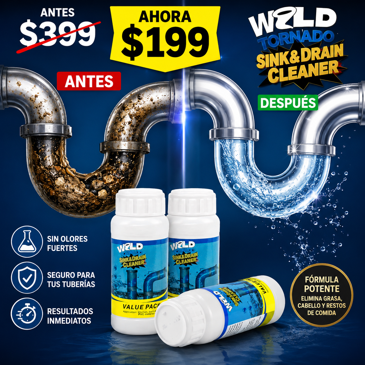 Limpiador Desatascador de Tuberías (IMPORSHOP)