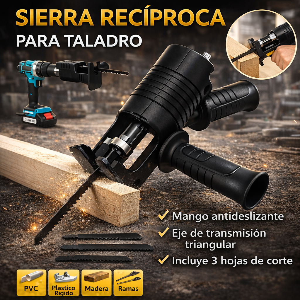 Sierra Recíproca para Taladro