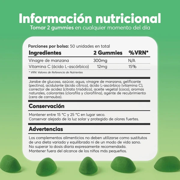Vinagre de manzana, vitamina C y pectina