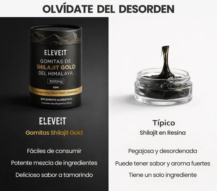 Eleveit Gold Gomitas de Shilajit Puro del Himalaya:
