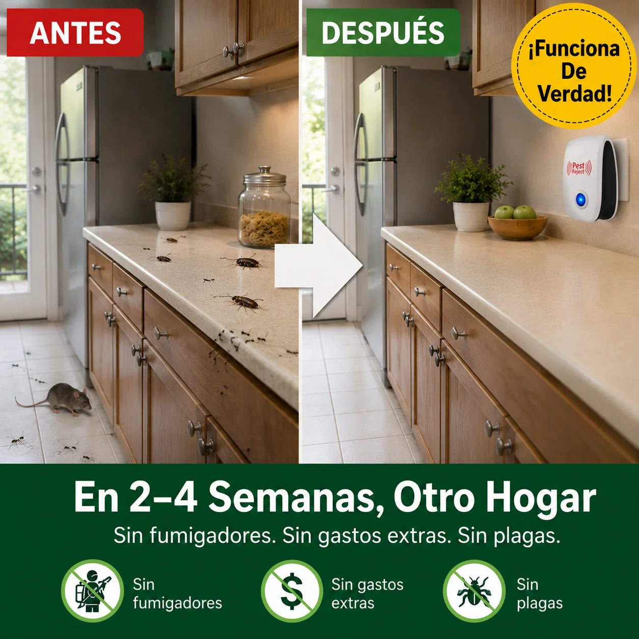 Repelente Ultrasónico | Adiós a las Plagas Sin Químicos Ni Esfuerzo