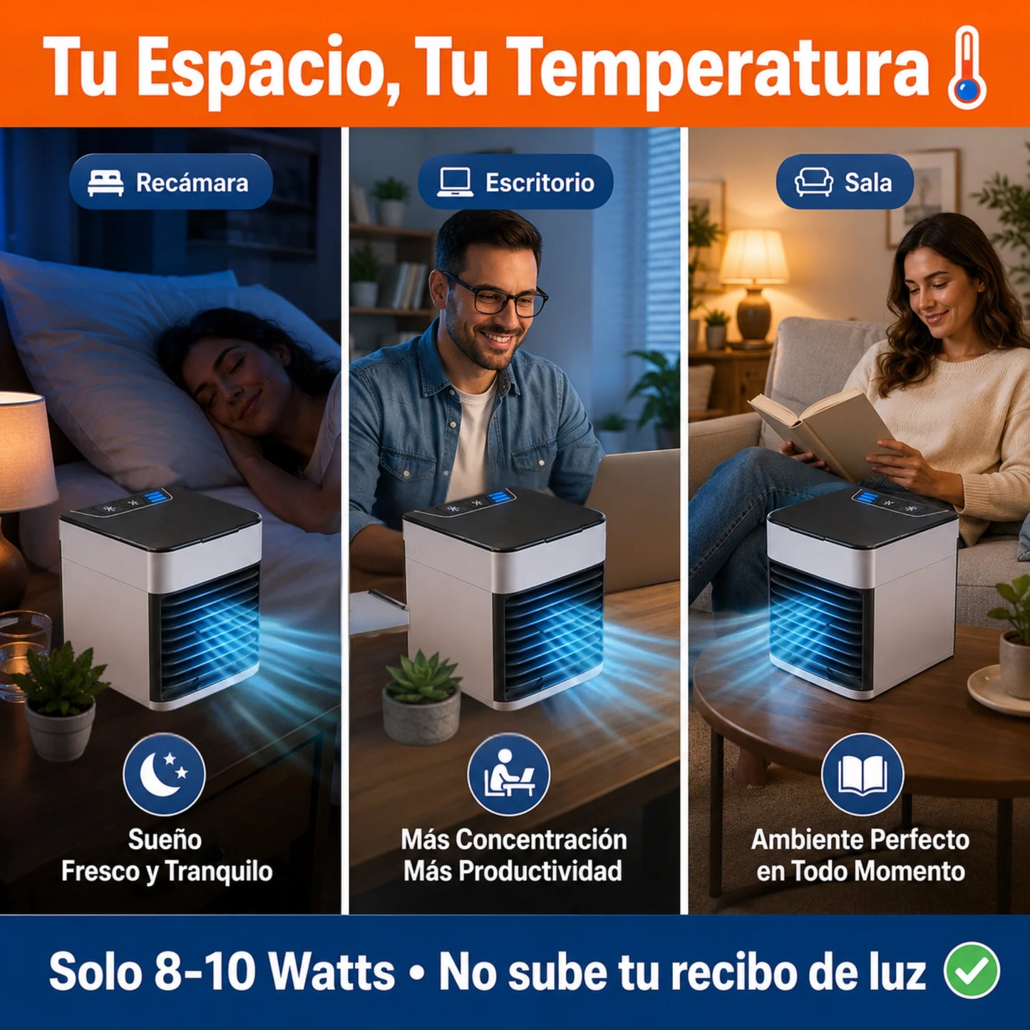 Mini Aire Acondicionado | Fresco Inmediato Sin Instalar Nada