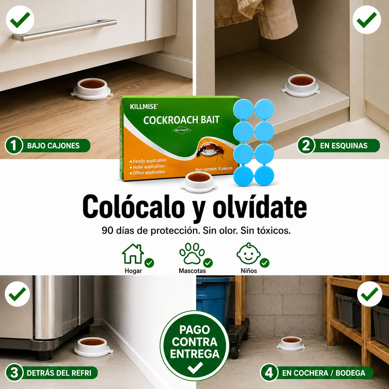Repelente de Cucarachas en Gel | Elimina el Nido Completo en 90 Días 🪳