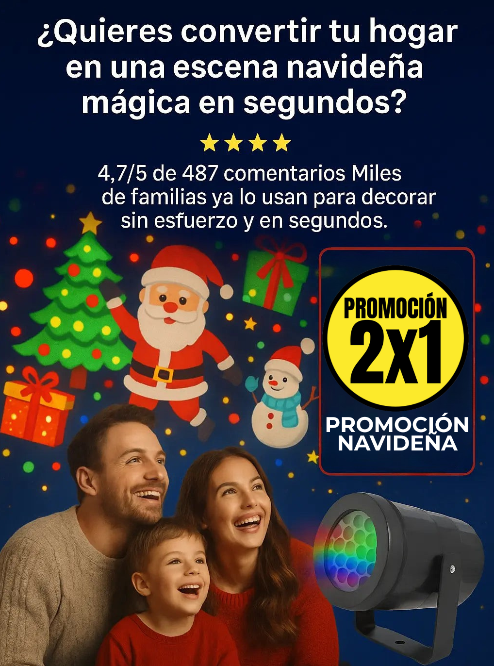 NaviLuz™ | Proyector Navideño (PROMOCIÓN 2x1)