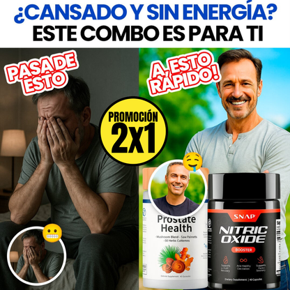AlfaPower™ COMBO 2x1 | Óxido Nítrico + Próstata Saludable