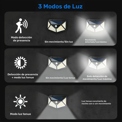 Solar100™ | Lámpara Solar con 100 Luces LED