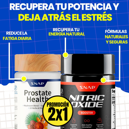 AlfaPower™ COMBO 2x1 | Óxido Nítrico + Próstata Saludable
