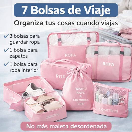 Set de Bolsas Organizadoras para Maleta (7 Piezas)