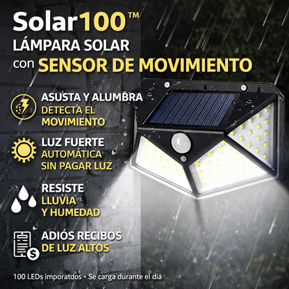 Solar100™ | Lámpara Solar con 100 Luces LED