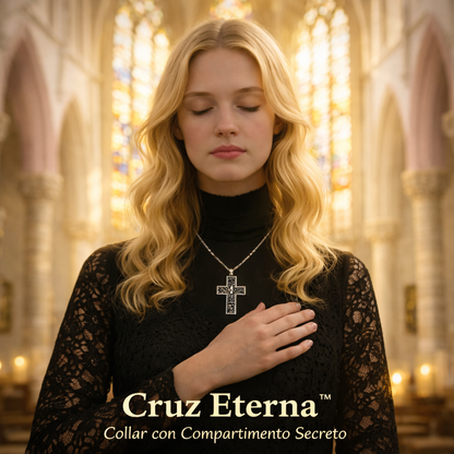 Cruz Eterna™ – Collar con Compartimento Secreto