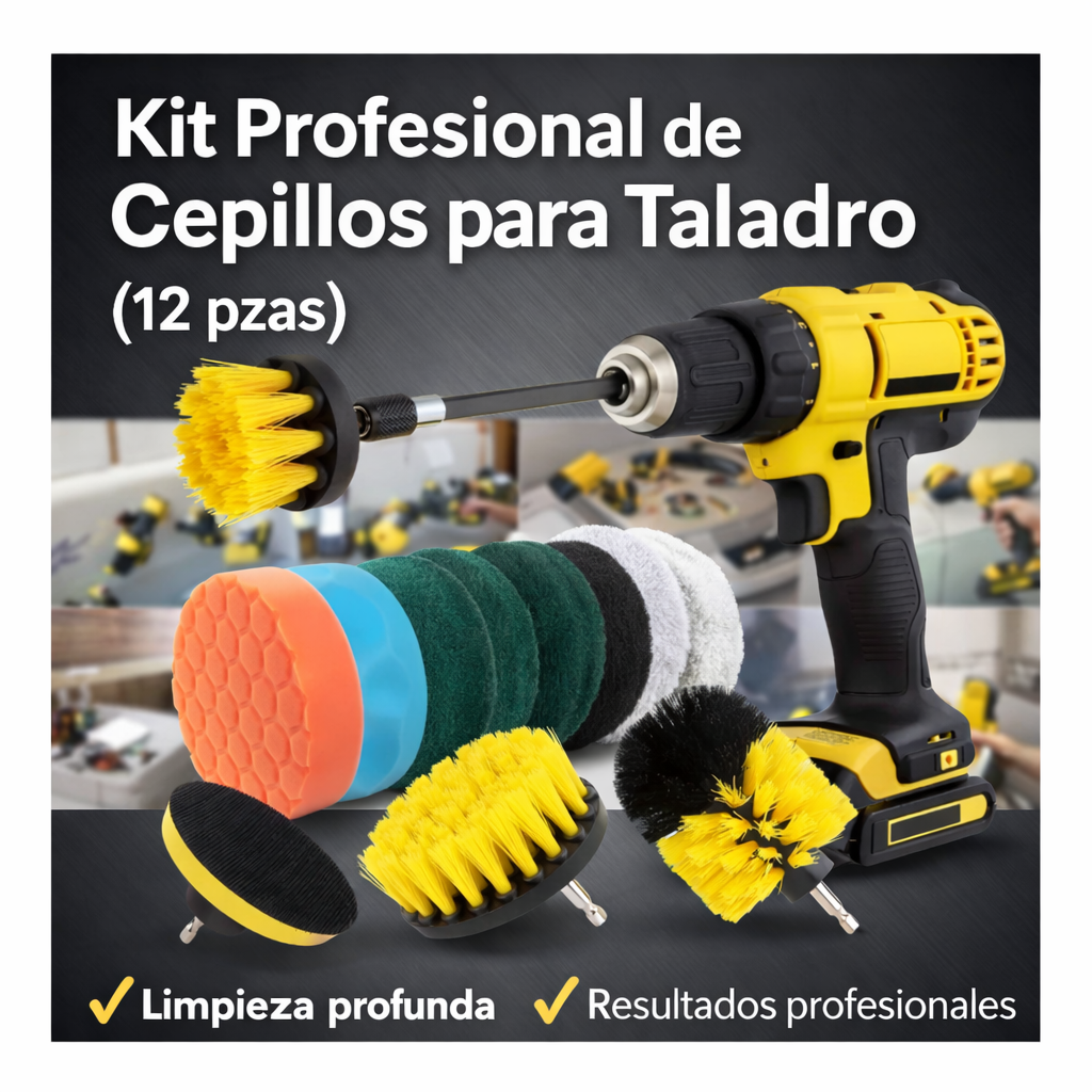 Kit de 12 Cepillos de Limpieza para Taladro