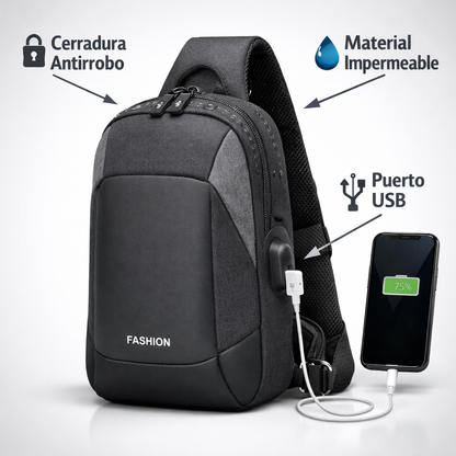 SecurePack™ | Mochila Antirrobo Impermeable con Puerto USB