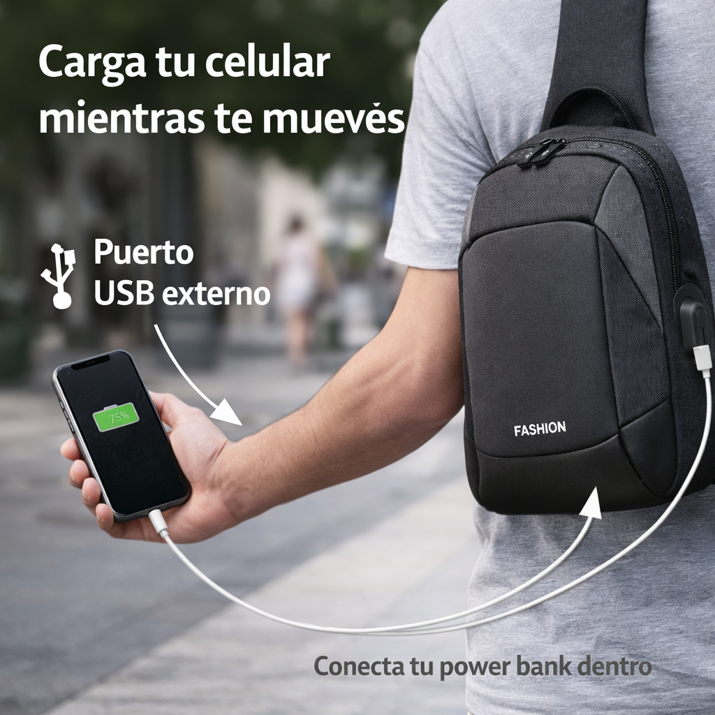 SecurePack™ | Mochila Antirrobo Impermeable con Puerto USB