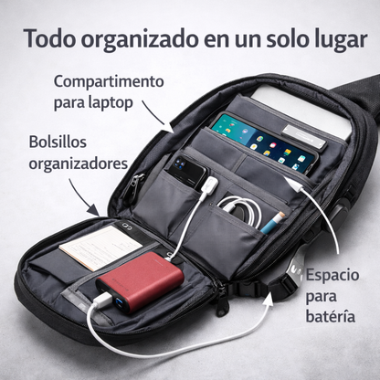 SecurePack™ | Mochila Antirrobo Impermeable con Puerto USB