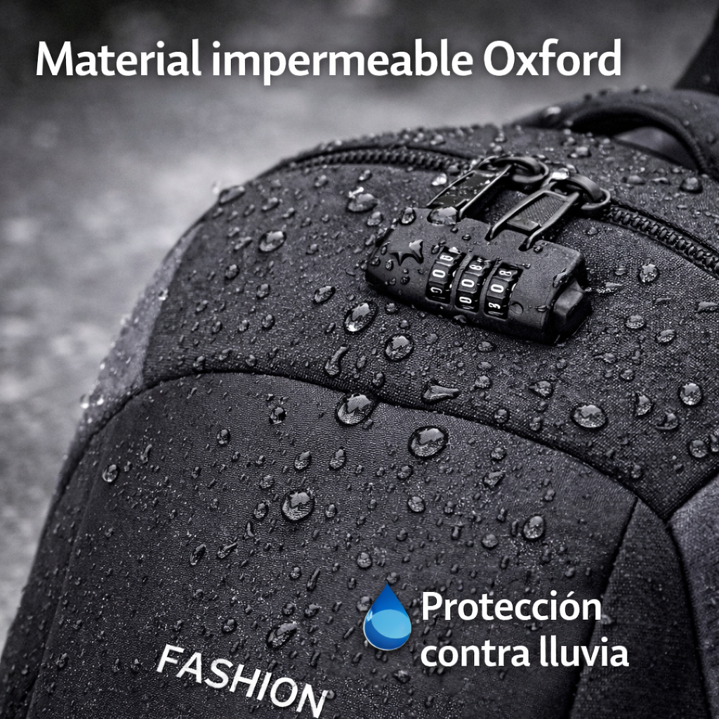 SecurePack™ | Mochila Antirrobo Impermeable con Puerto USB