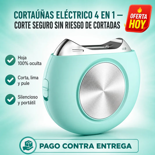 Corta úñas Eléctrico 4 en 1 | Corte Seguro Sin Riesgo de Cortadas