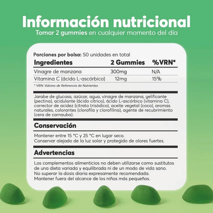 Vinagre de manzana, vitamina C y pectina