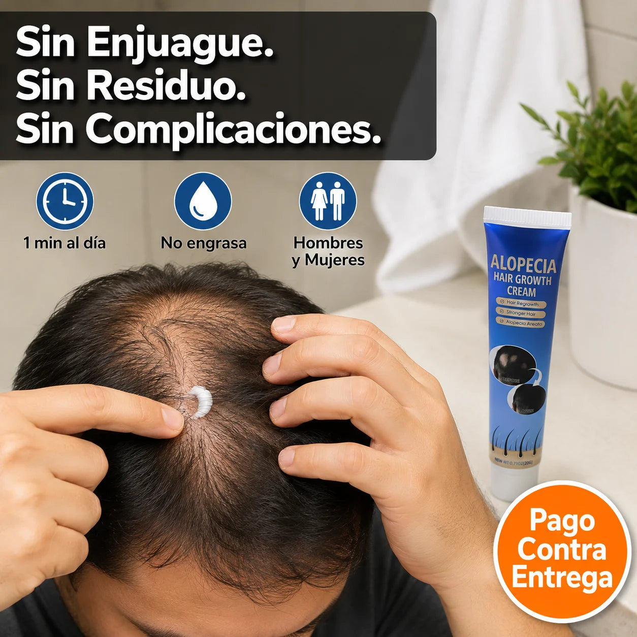 Crema Crecimiento Capilar | Recupera Tu Cabello Sin Medicamentos