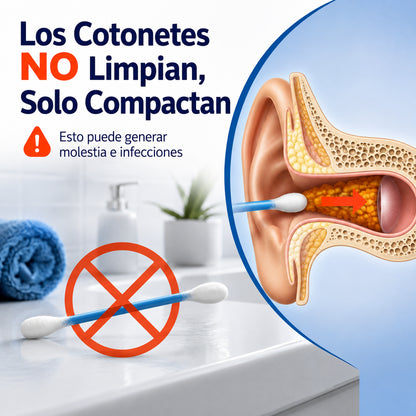 AudioClear® Limpiador Eléctrico de Oídos | Adiós a la Cera Sin Dolor