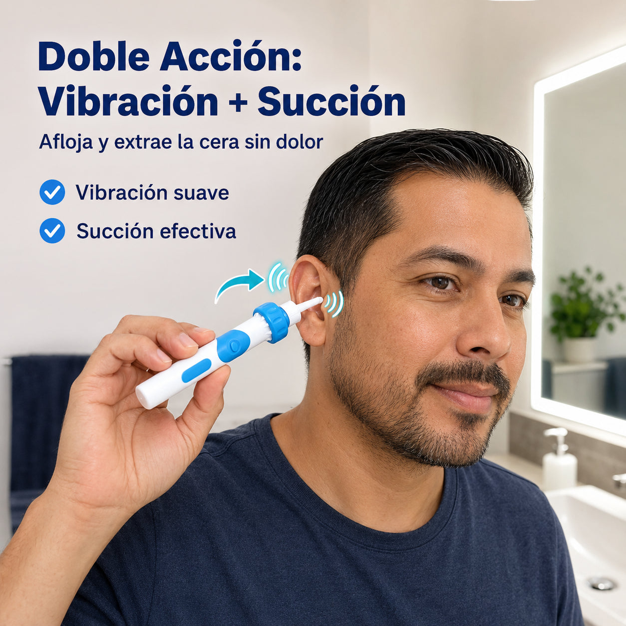 AudioClear® Limpiador Eléctrico de Oídos | Adiós a la Cera Sin Dolor