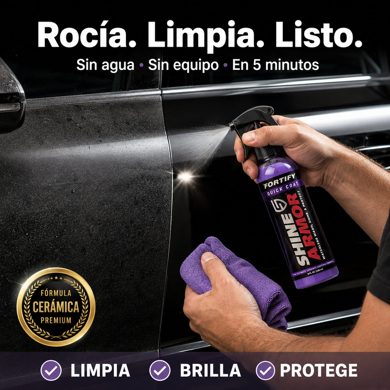 🚗 Cera Cerámica 3 en 1 | Brillo Profesional Sin Ir al Car Wash