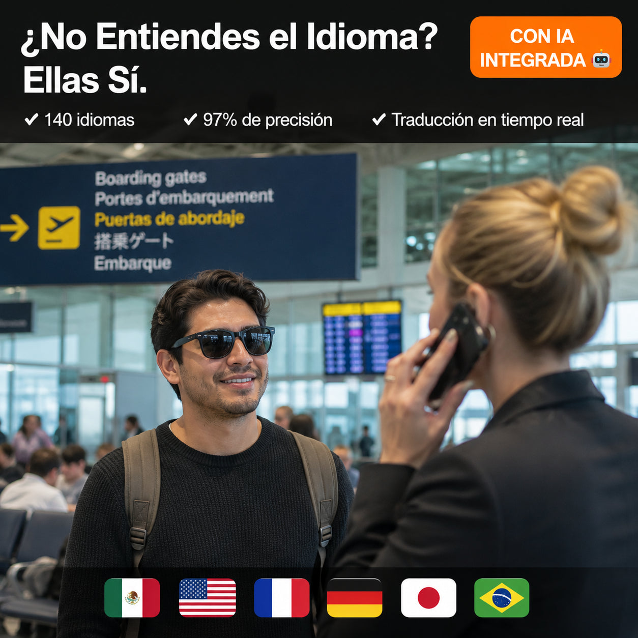 🕶️ Gafas Inteligentes | Escucha, Habla y Traduce Sin Quitarte los Lentes