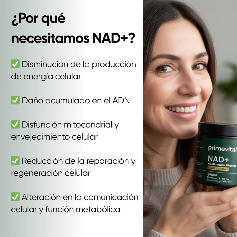 Primevital NAD+ | Tu Dosis Diaria de Longevidad
