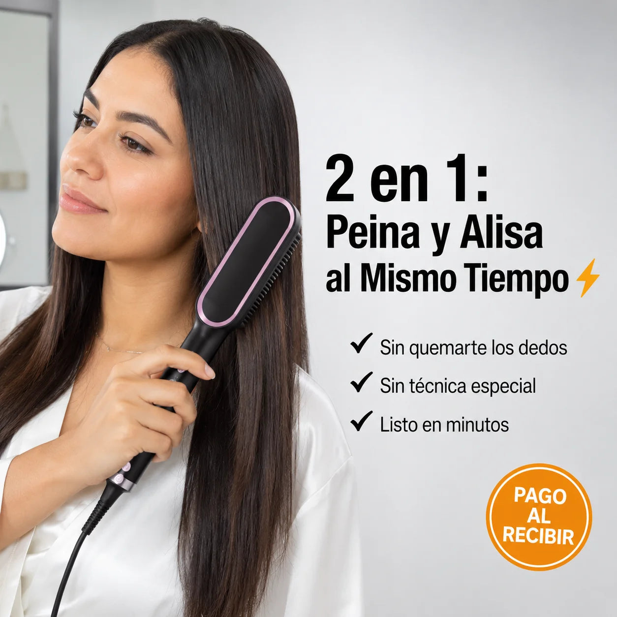 Cepillo Alisador | Cabello Liso y Sin Frizz en 5 Minutos