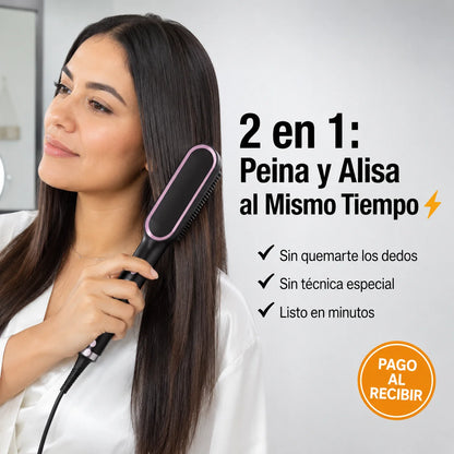 Cepillo Alisador | Cabello Liso y Sin Frizz en 5 Minutos