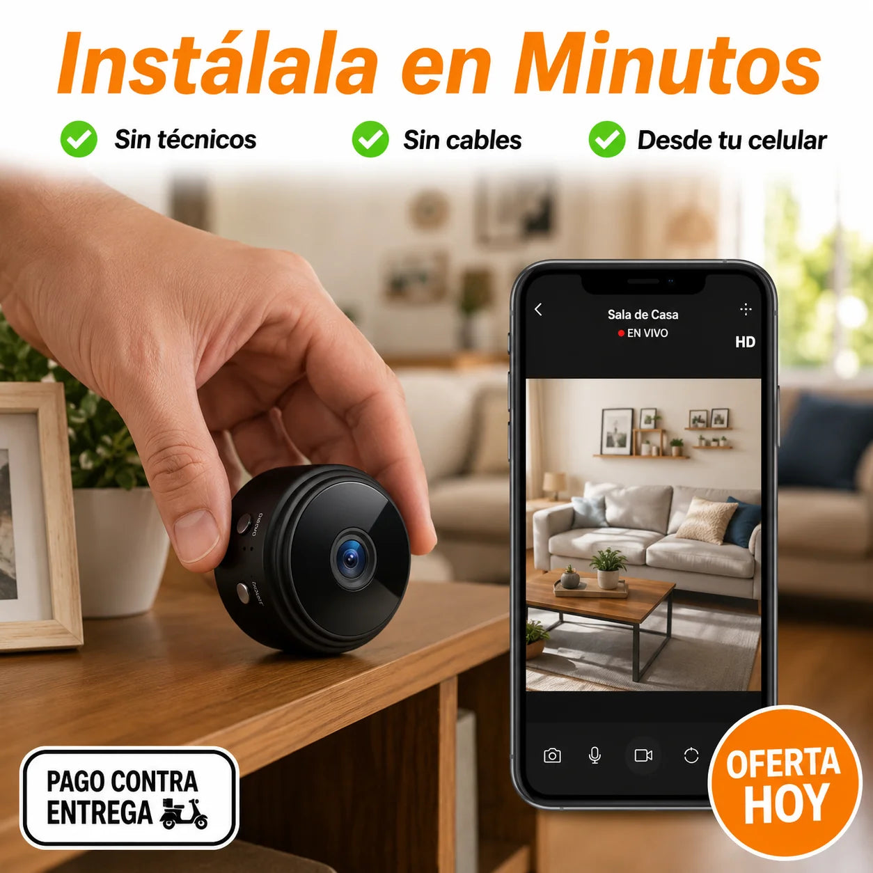 Mini Cámara Espía WiFi | Vigila Tu Casa Desde El Celular