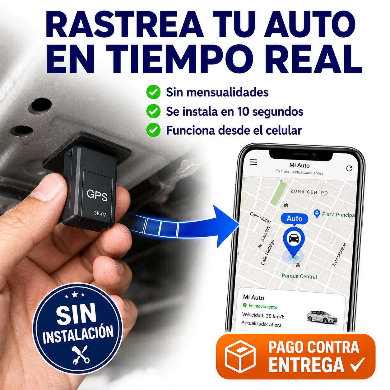 📍 Mini GPS Rastreador | Sabe Dónde Está Tu Auto En Todo Momento