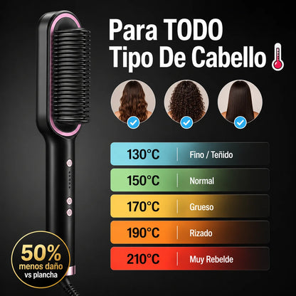 Cepillo Alisador | Cabello Liso y Sin Frizz en 5 Minutos