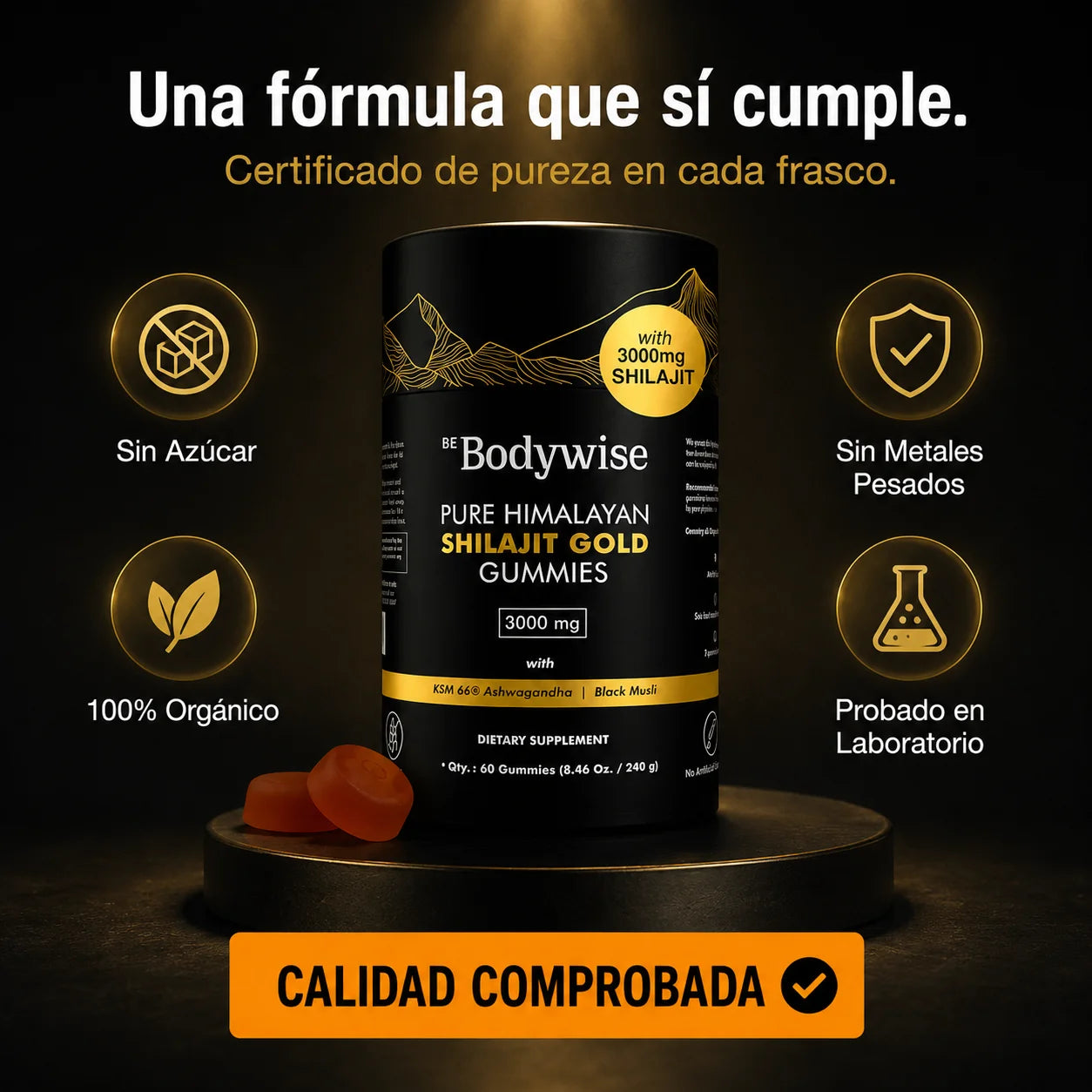 Shilajit Gomas | Energía y Vitalidad Masculina Desde el Día 1