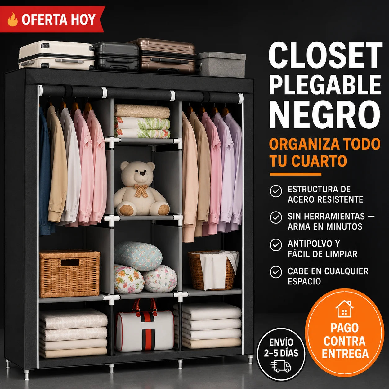 Closet Plegable | Organiza Todo Tu Cuarto Sin Ocupar Espacio