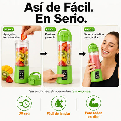 🥤 Mini Licuadora Portátil | Tus Batidos Favoritos Siempre Contigo