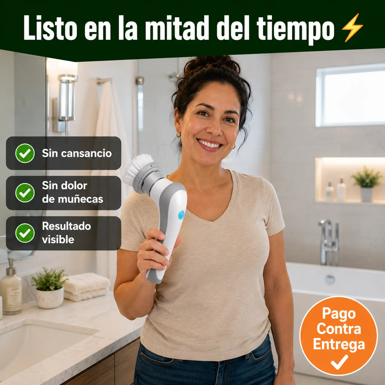🧹 Cepillo Eléctrico 5 en 1 | Limpieza Profunda Sin Esfuerzo
