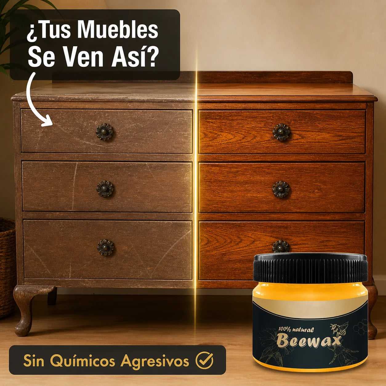 Beewax™ Cera Restauradora | Tus Muebles Lucen Nuevos en Minutos