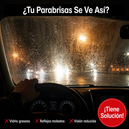 🧴 Limpiador Pulidor de Vidrio | Visibilidad Total Sin Manchas Ni Grasa