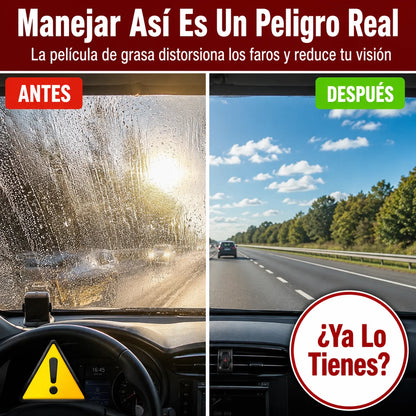 🧴 Limpiador Pulidor de Vidrio | Visibilidad Total Sin Manchas Ni Grasa