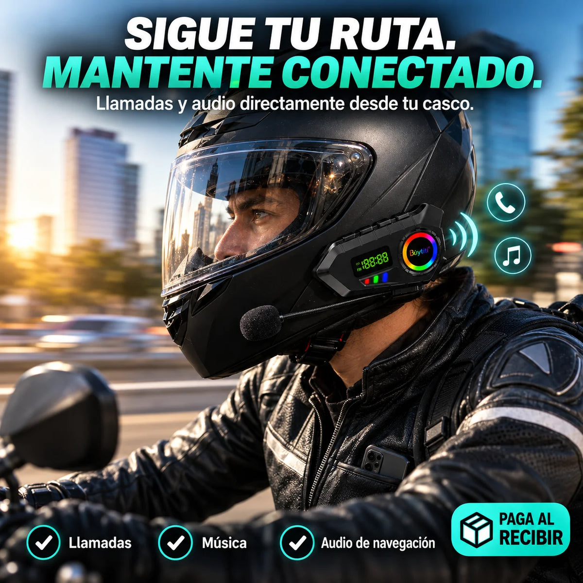 Auricular para Casco Büytiti TK-2572 | Conéctate Sin Sacar el Celular