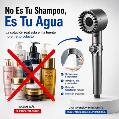 AquaSpa | Regadera con Filtro que Elimina el Cloro en Cada Baño