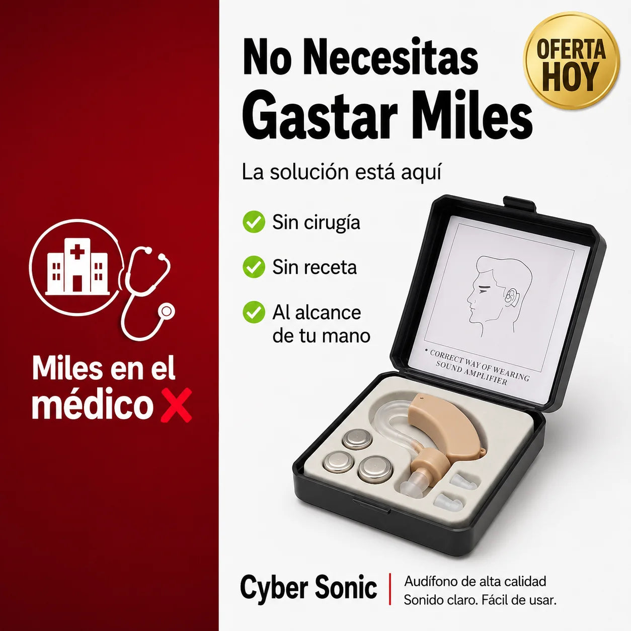 Audífono Amplificador Invisible | Escucha Todo Con Claridad