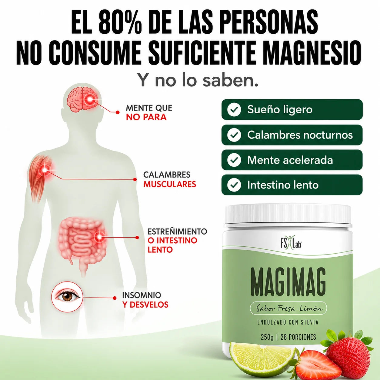 Magimag Citrato de Magnesio | Duerme Profundo, Relájate y Recupera Tu Energía