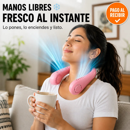🧊 Ventilador de Cuello Sin Aspas | Frescura Instantánea Sin Ocupar Tus Manos