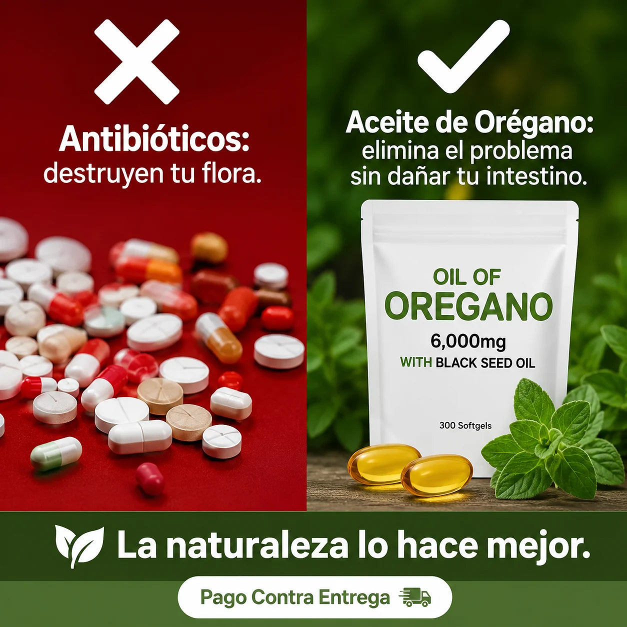 Aceite de Orégano 300 Cápsulas | Refuerza tus Defensas en 72 Horas