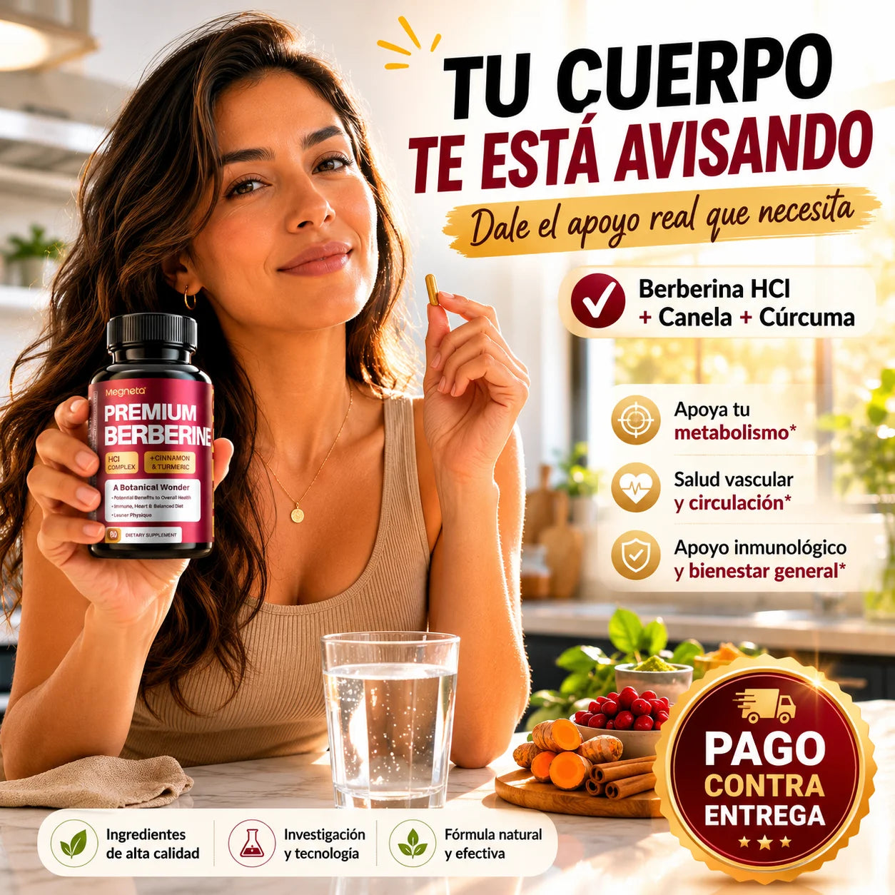 Berberina Premium Megneta | Equilibra tu Glucosa, Cuida tu Corazón