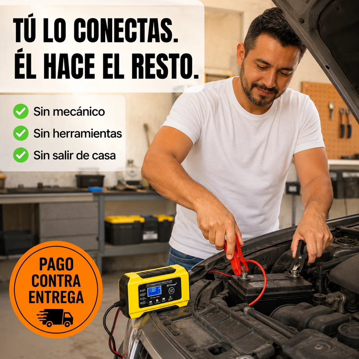 🔋 Cargador Inteligente 12V | Recarga y Repara Tu Batería Desde Casa