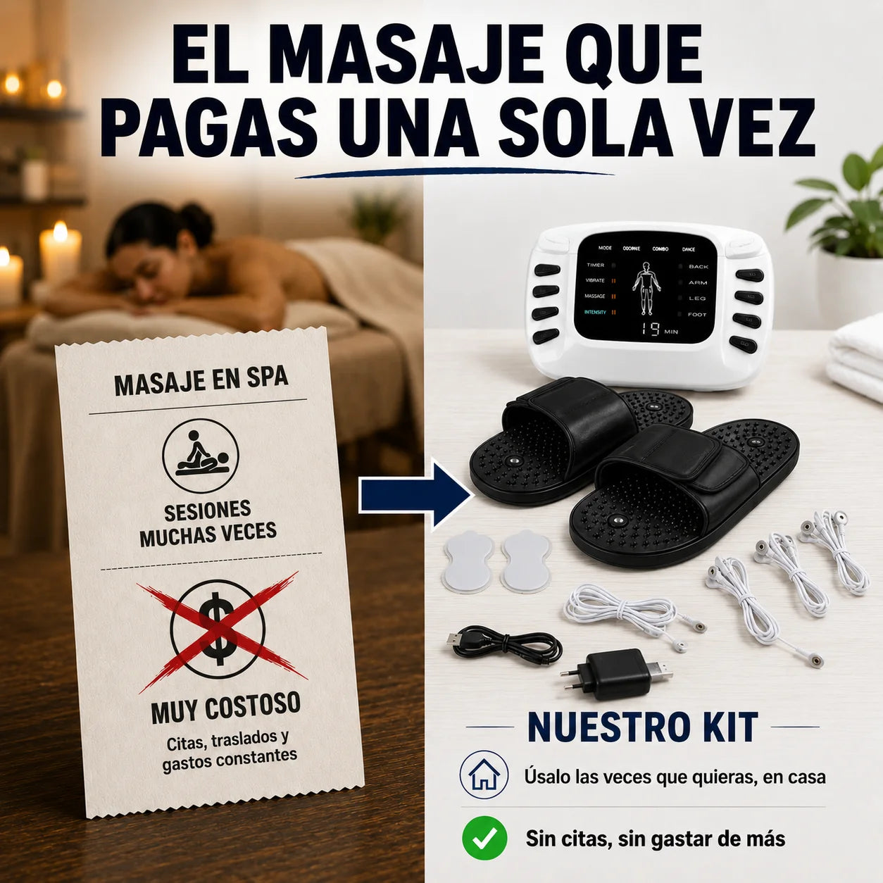 Kit Sandalias Electroestimuladoras | Adiós al Dolor Muscular en Minutos