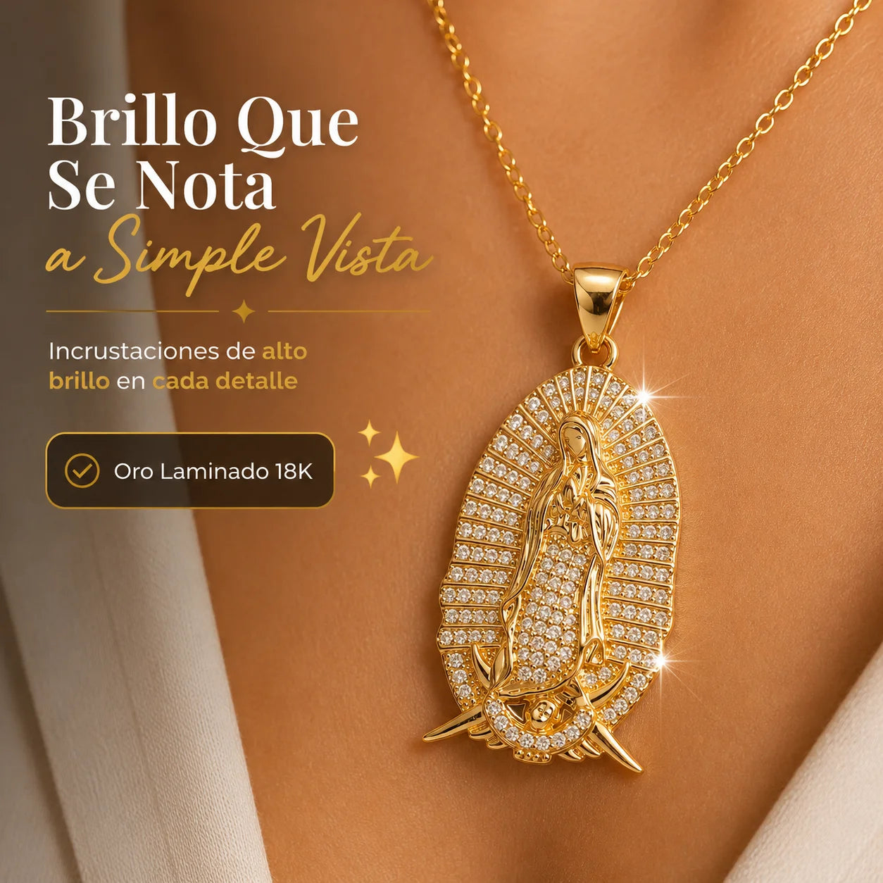 Dije Virgen de Guadalupe Grande | Fe y Brillo que Se Notan