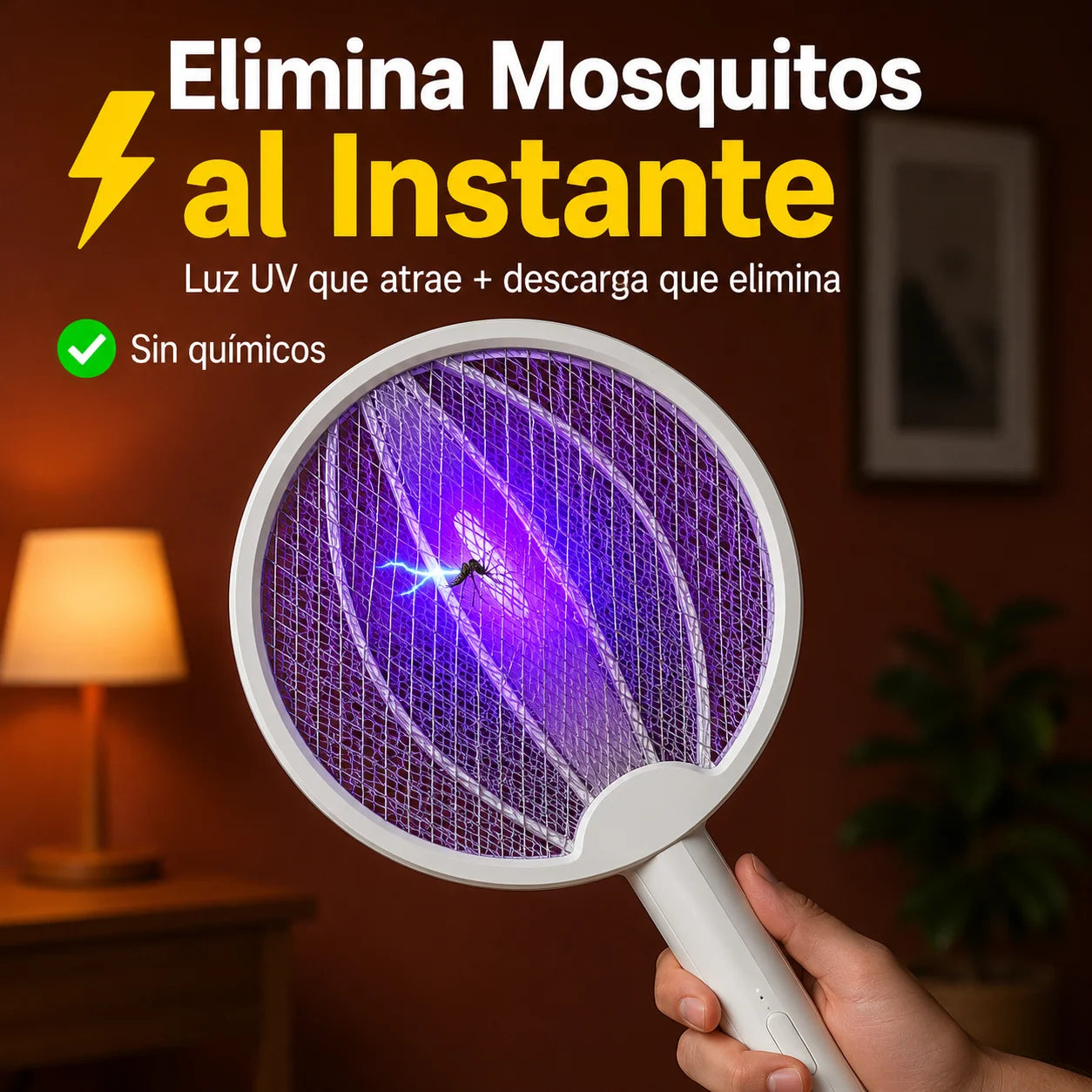 Raqueta Eléctrica Mata Mosquitos | Adiós a las Picaduras en Segundos